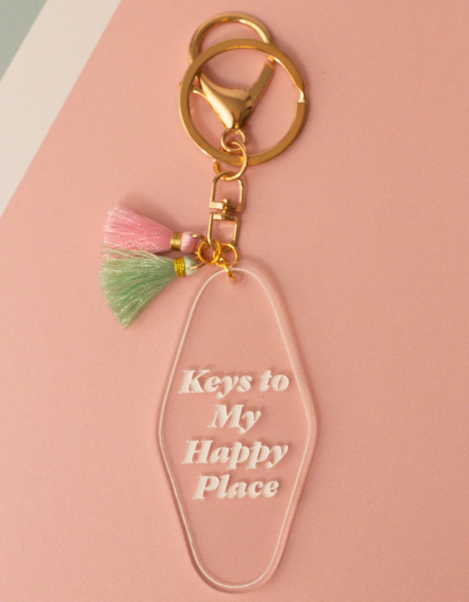 Keys to My Happy Place - Vintage Style Acrylic Keychain