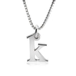 Lowercase Initial Pendant Necklace - Sterling Silver, Gold, Rose Gold