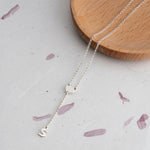 Personalized Heart Necklace with Drop Chain Initial