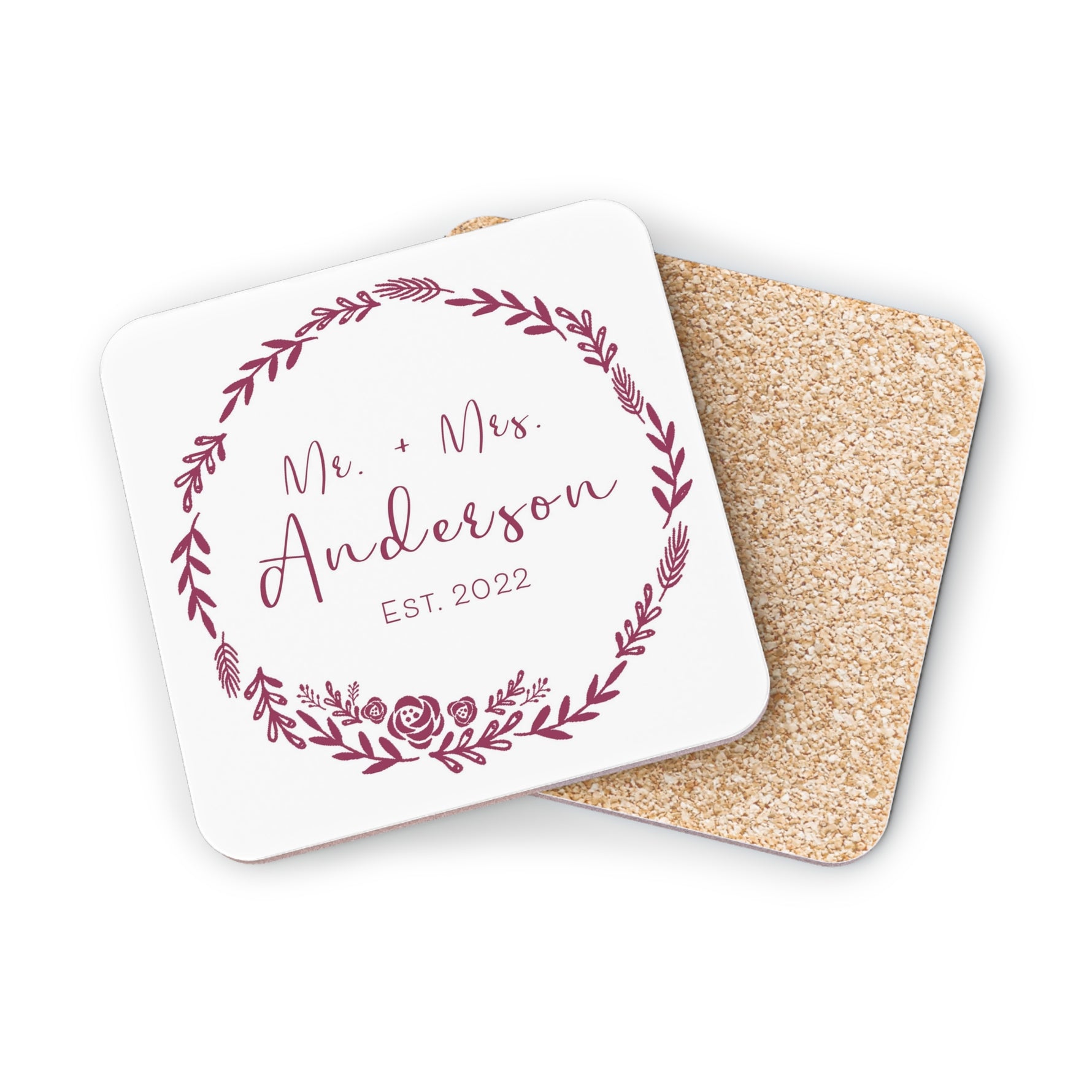 daily monogram - square customize coaster