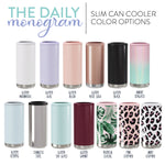 Personalized Monogram Stainless Slim Can Cooler - Daily Monogram