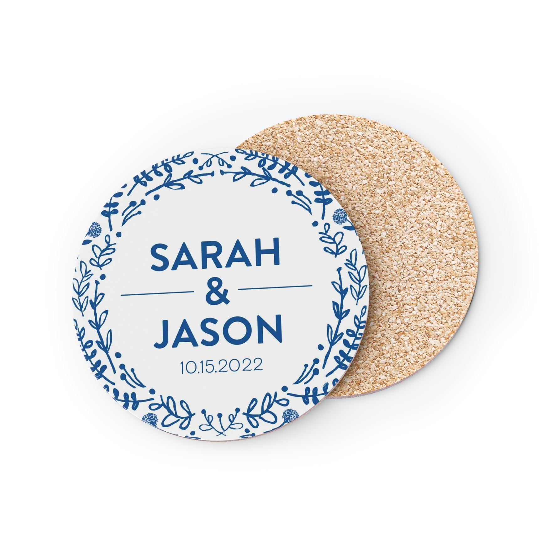 daily monogram - round custom coaster