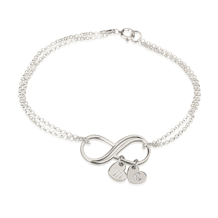 Personalized Infinity Charm Bracelet - Daily Monogram