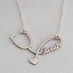 Stethoscope Name Necklace - Daily Monogram