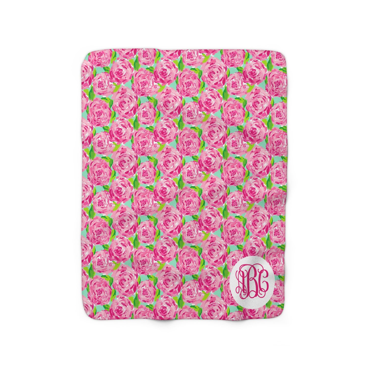 Pattern Monogram Sherpa Fleece Blanket