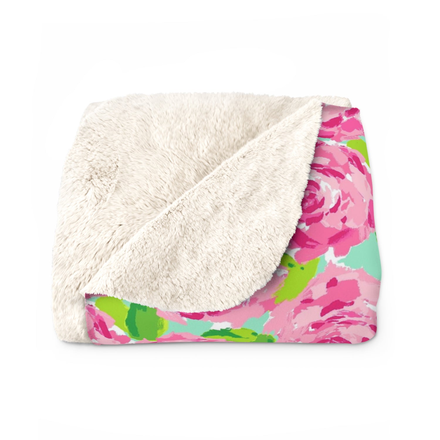 Personalized Monogram Sherpa Fleece Blanket