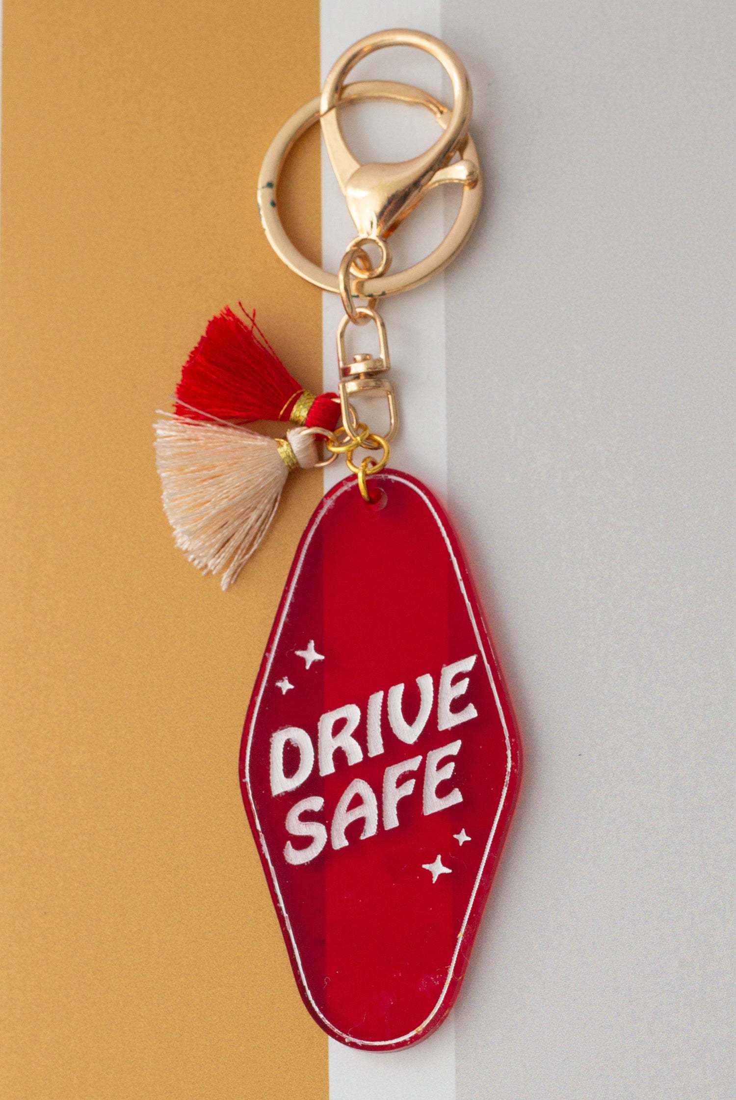 Drive Safe - Vintage Style Acrylic Keychain