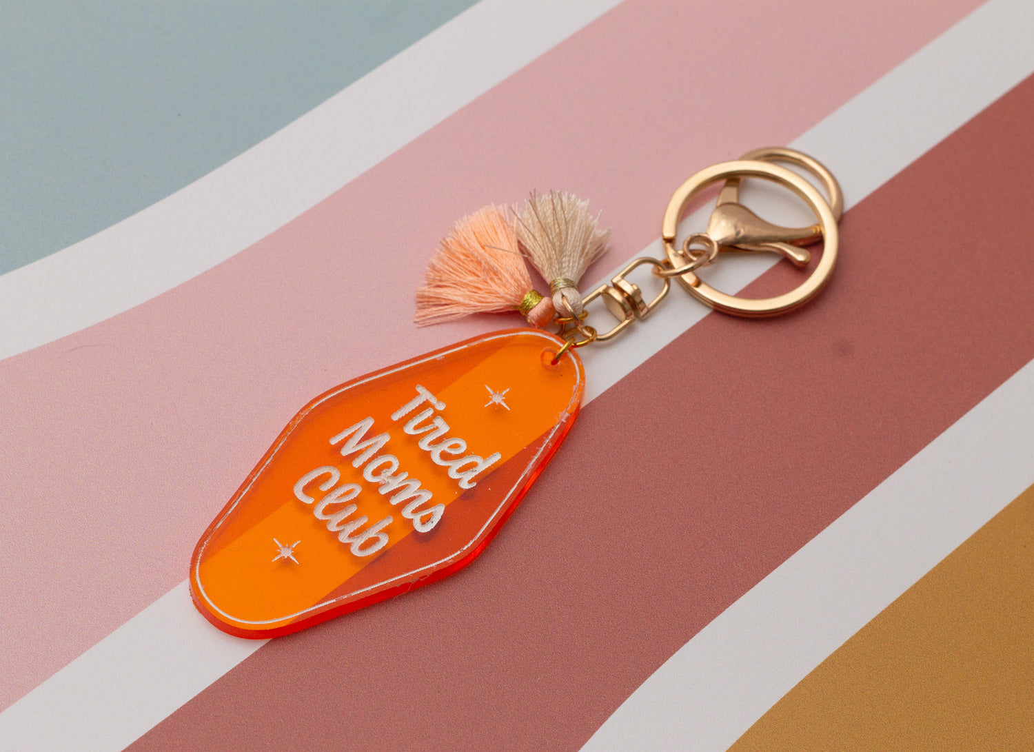 Tired Moms Club - Vintage Style Acrylic Keychain