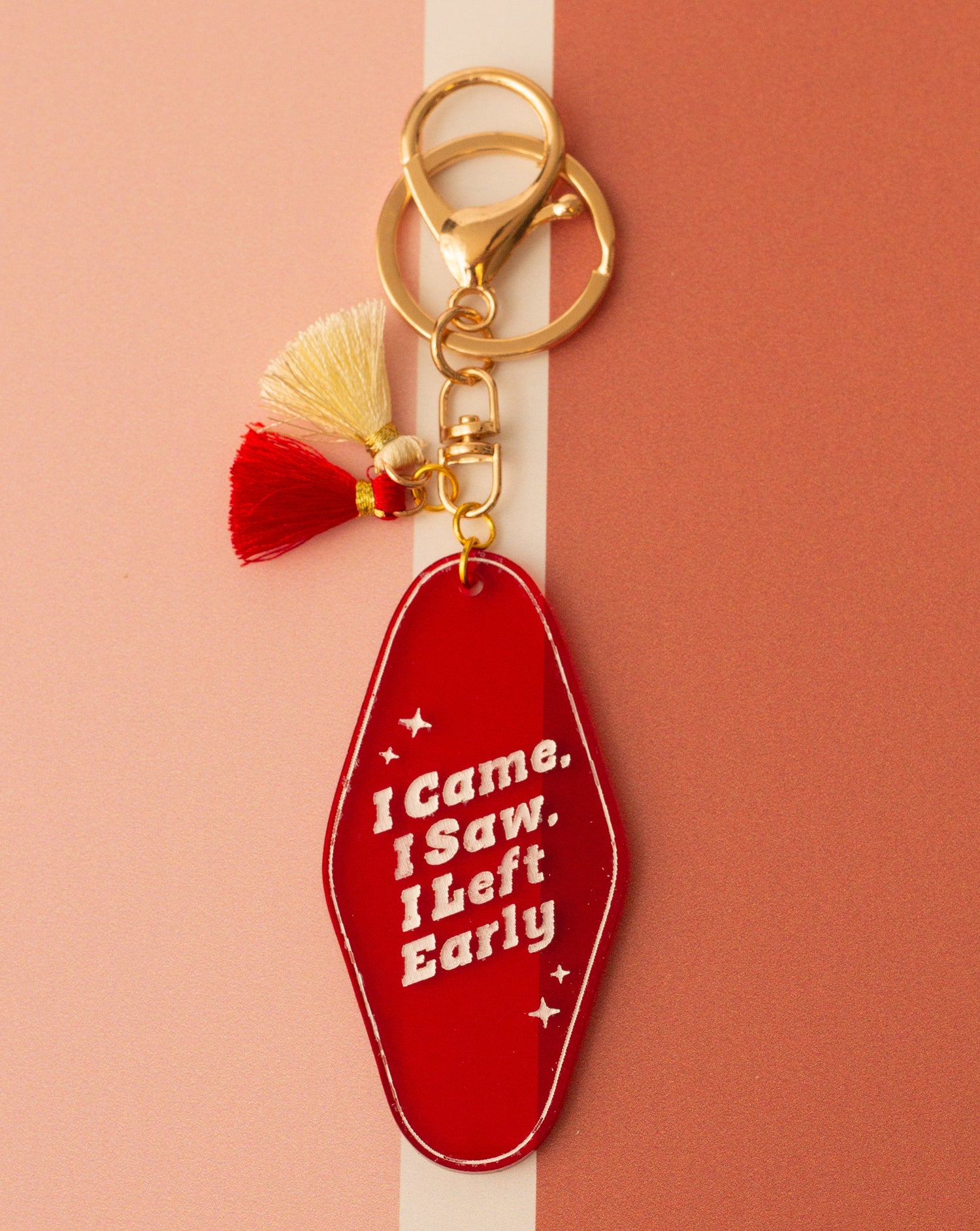 I Came, I Saw, I Left Early - Vintage Style Acrylic Keychain