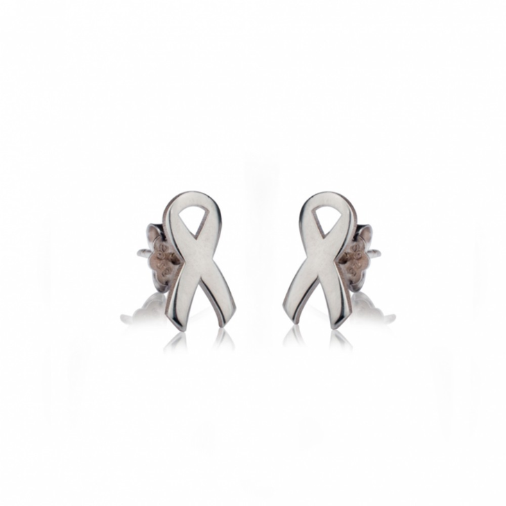 Sterling Silver Ribbon Earrings for a Cause