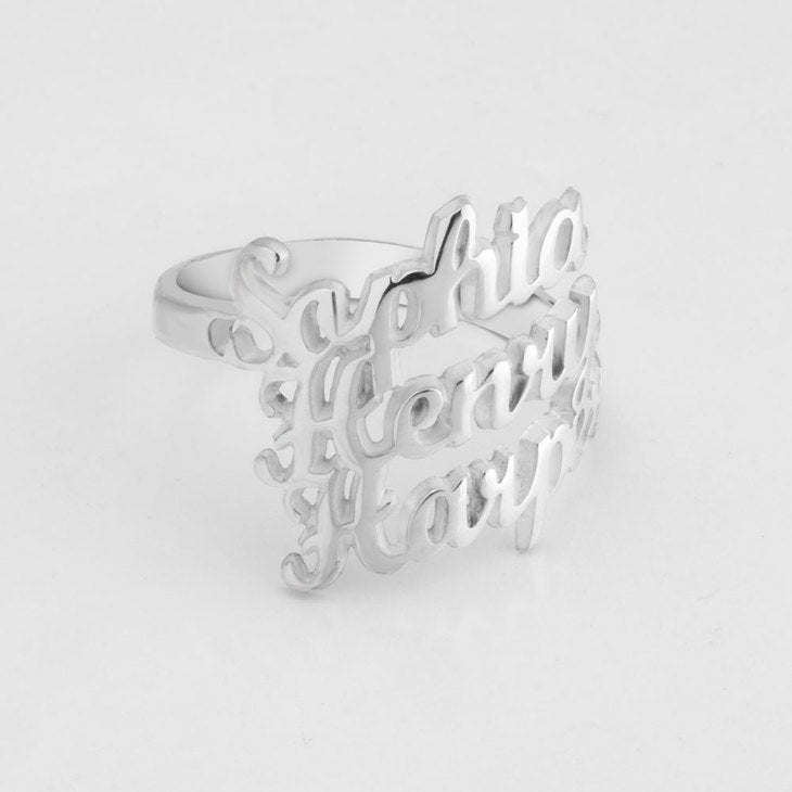 Name Ring - Single, Double, or Triple Name