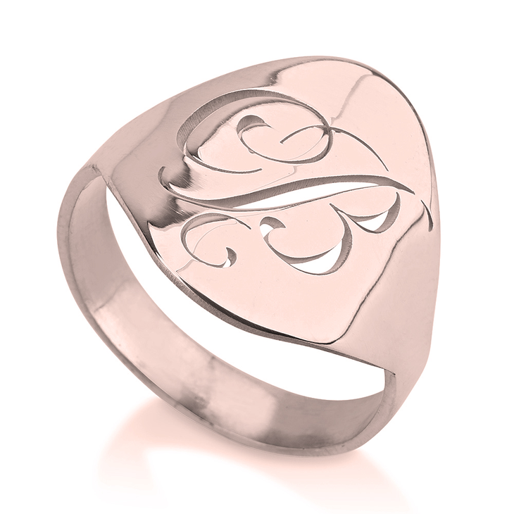 Engraved Single-Initial Ring