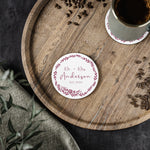 daily monogram - round customize coaster