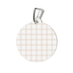 back of Personalized Pet Tag - Tan Plaid