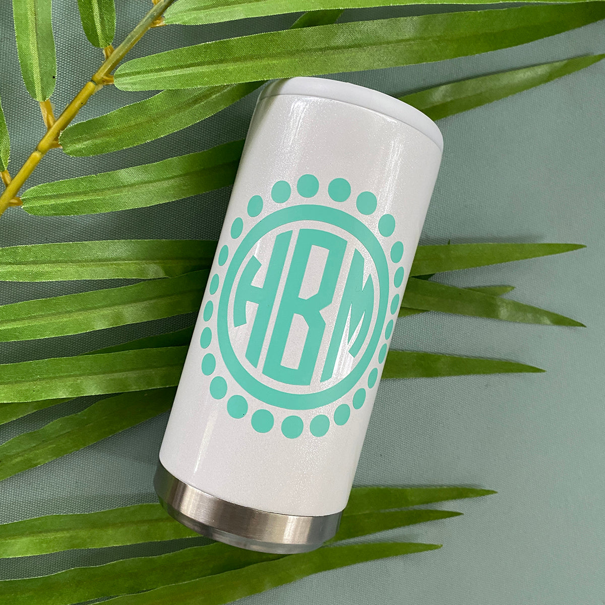 Personalized Monogram Stainless Slim Can Cooler