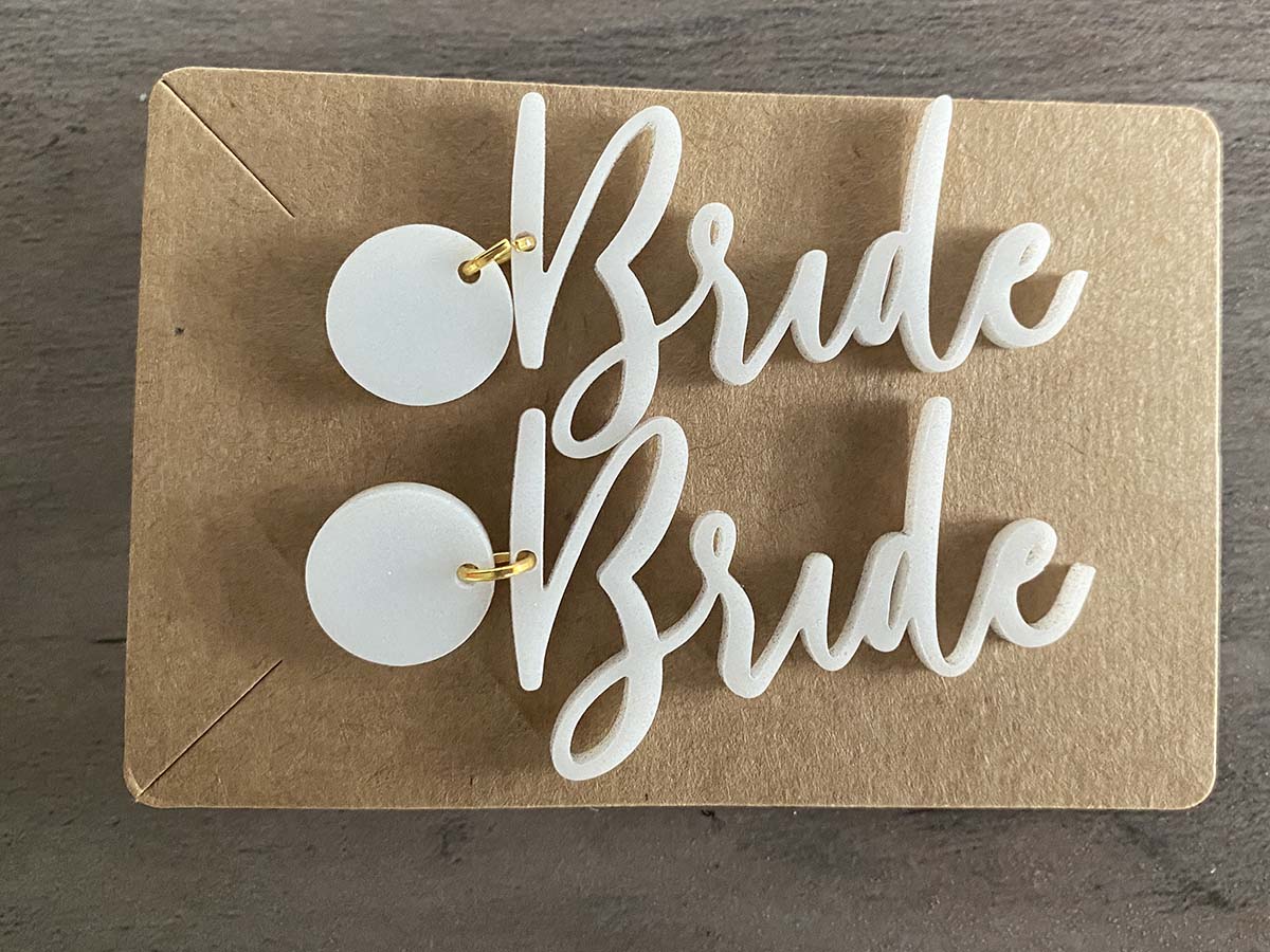 daily monogram - bride earrings