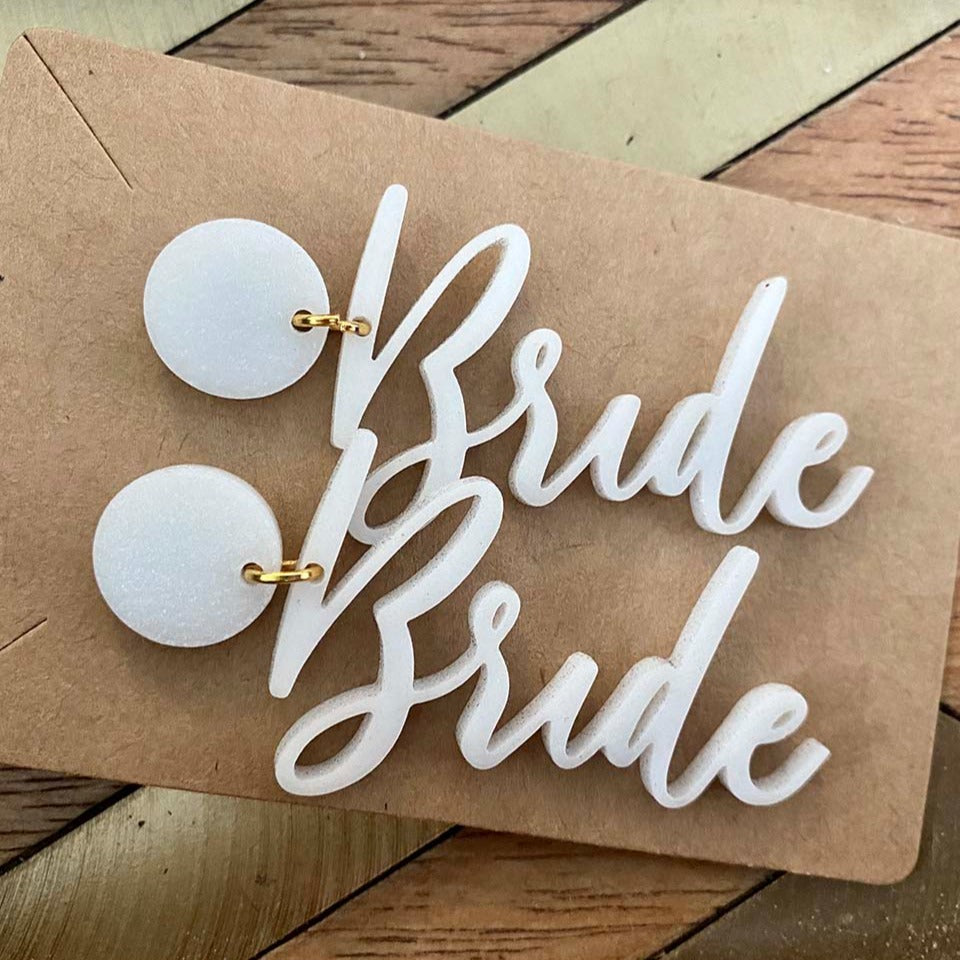 daily monogram - bride earrings