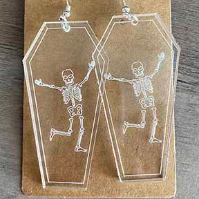 daily monogram - skeleton earrings