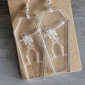 daily monogram - skeleton earrings