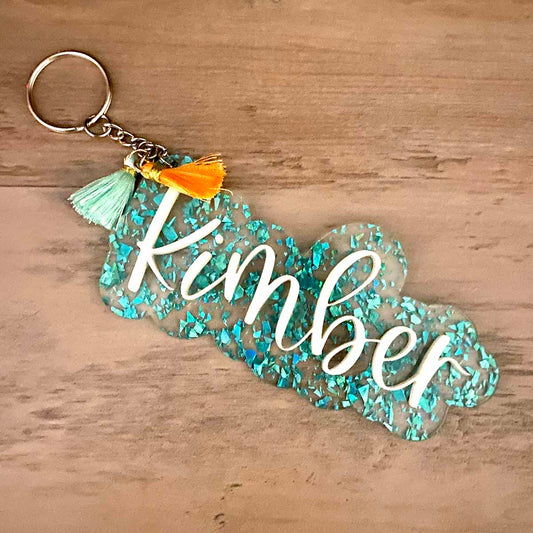 daily monogram - name keychain