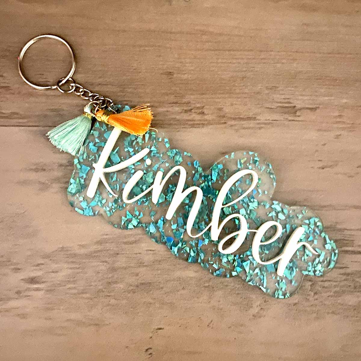 daily monogram - name keychain