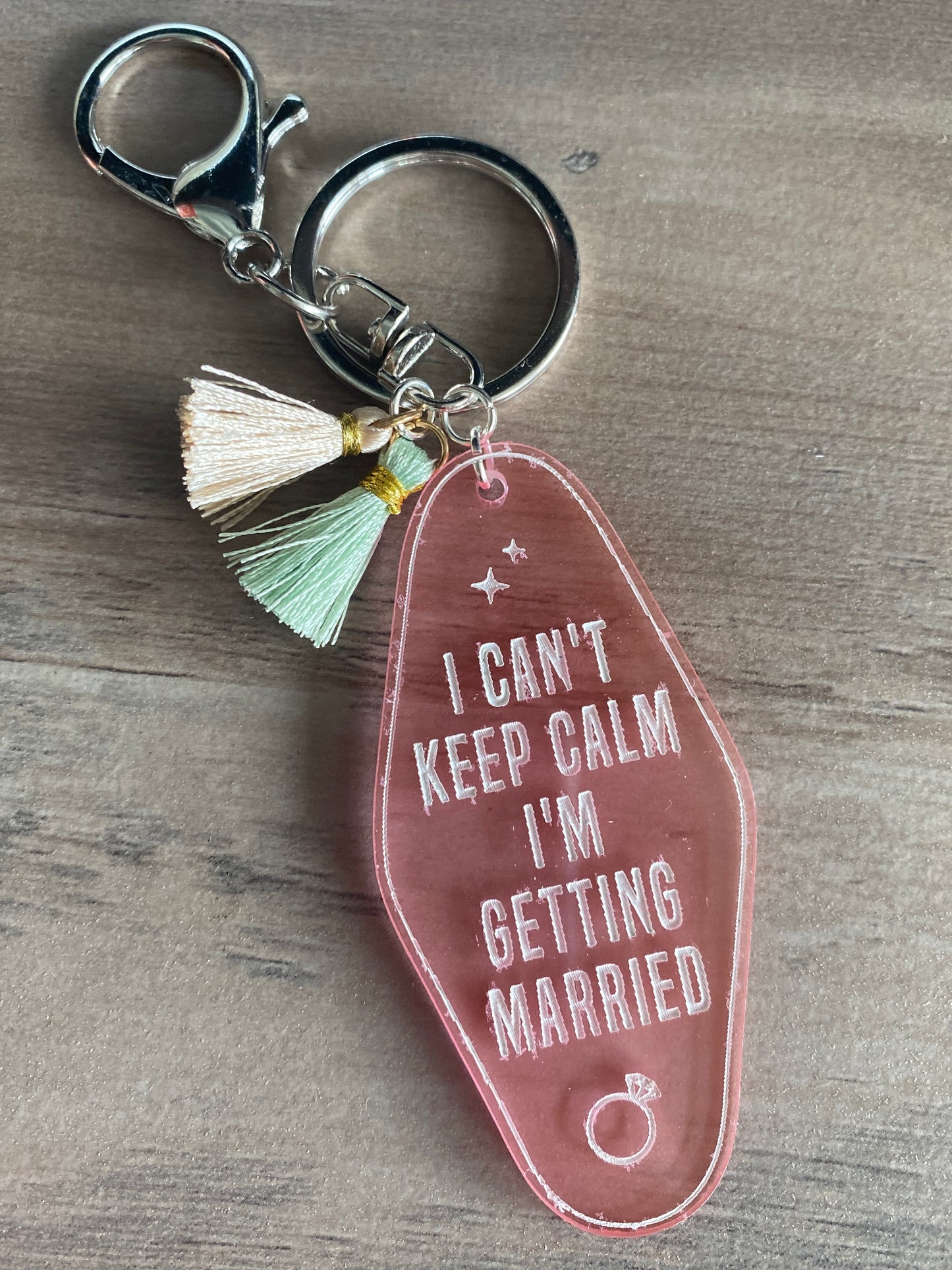 I Can't Keep Calm, I'm Getting Married - Vintage Style Acrylic Keychain
