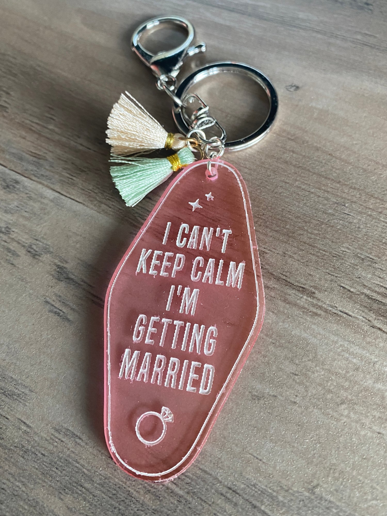 I Can't Keep Calm, I'm Getting Married - Vintage Style Acrylic Keychain