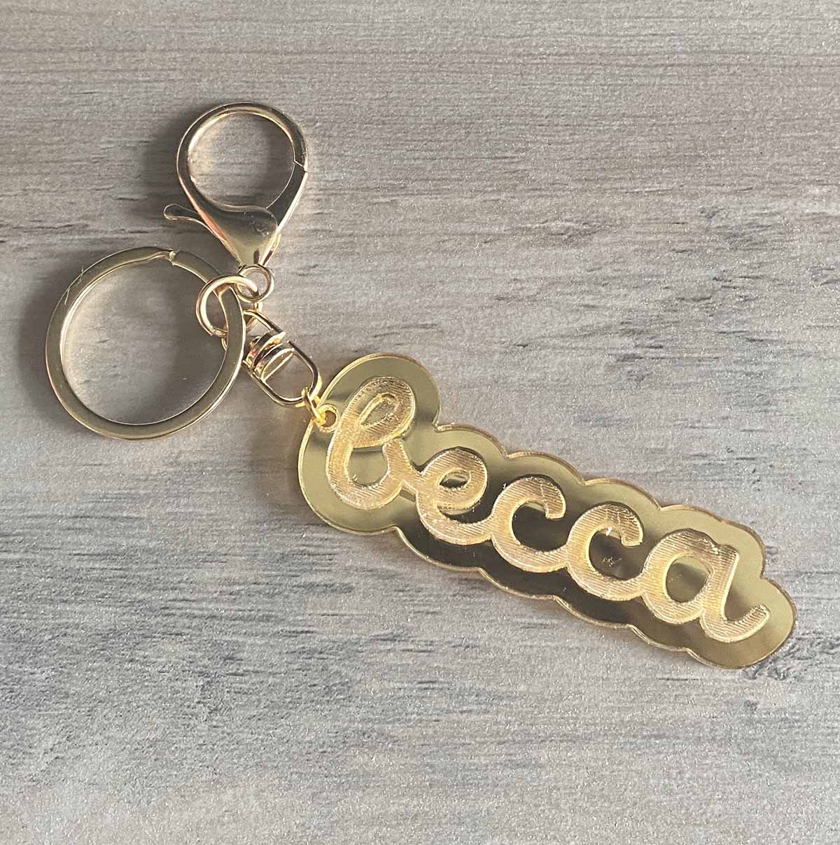 daily monogram - name keychain