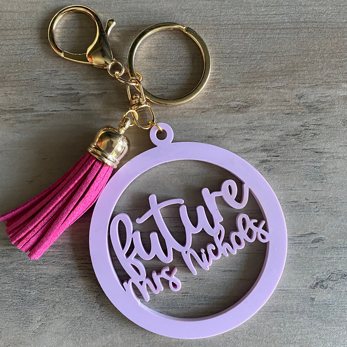 Future Mrs Cut-Out Keychain or Bag Charm