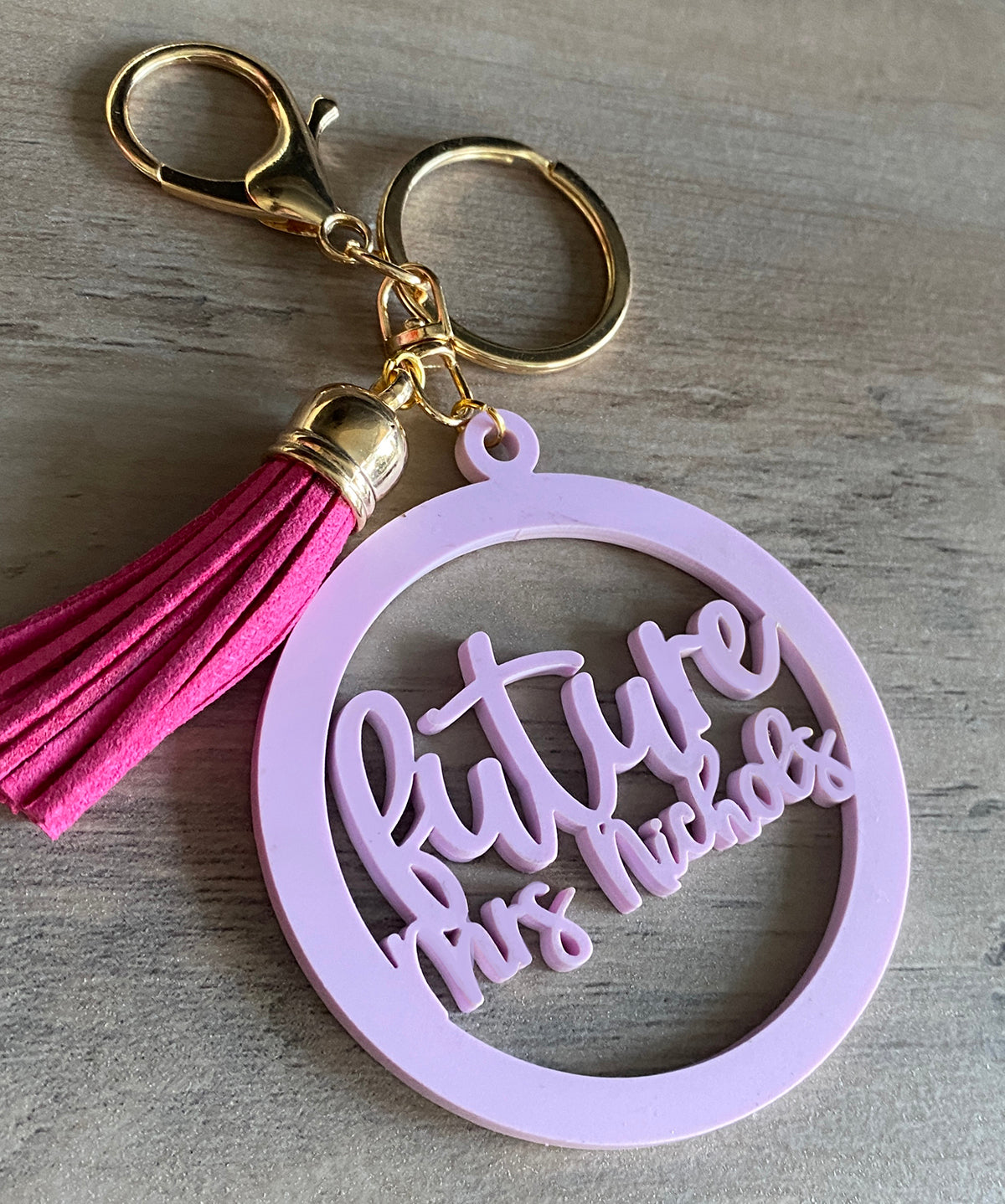 Future Mrs Cut-Out Keychain or Bag Charm