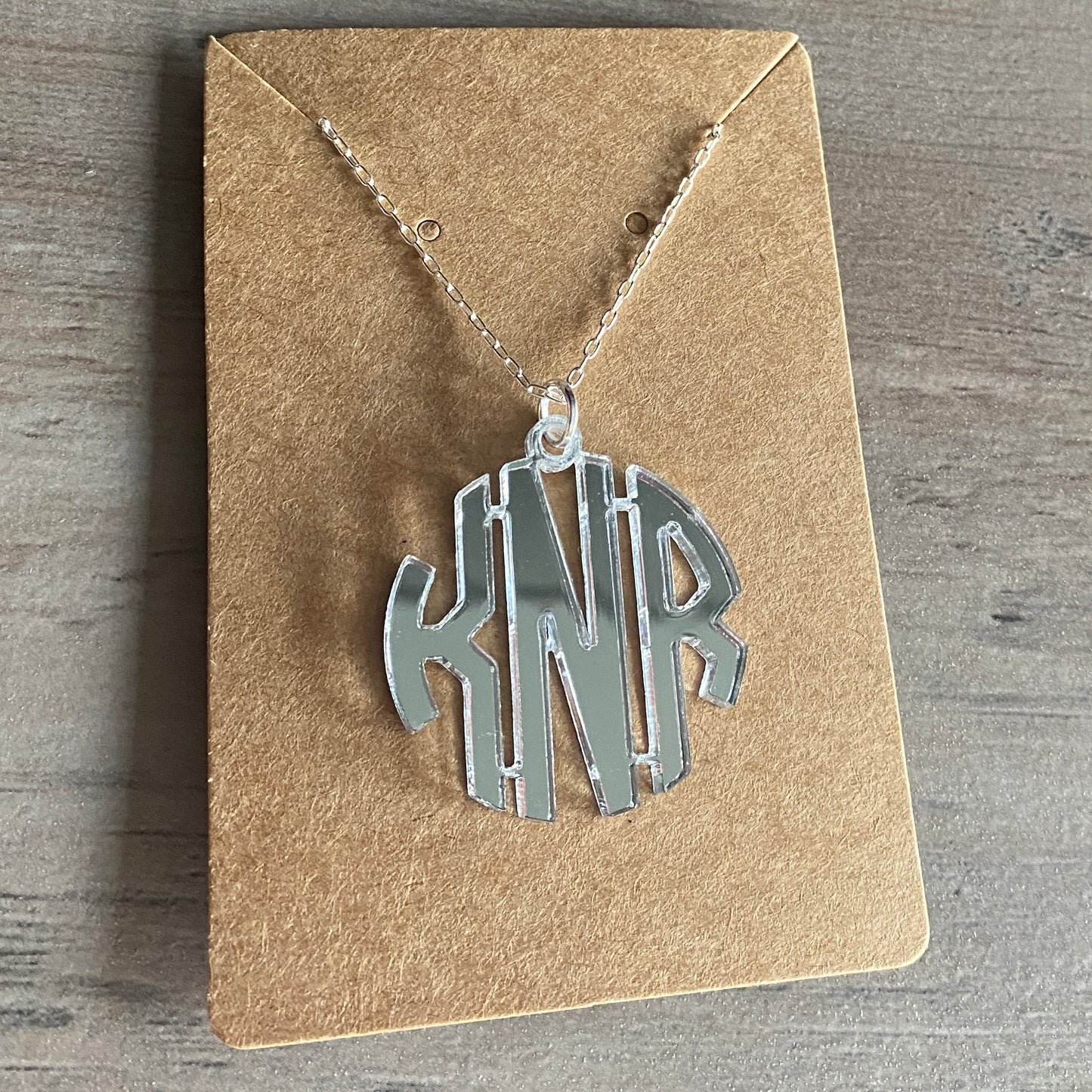 Circle Monogram Pendant Necklace