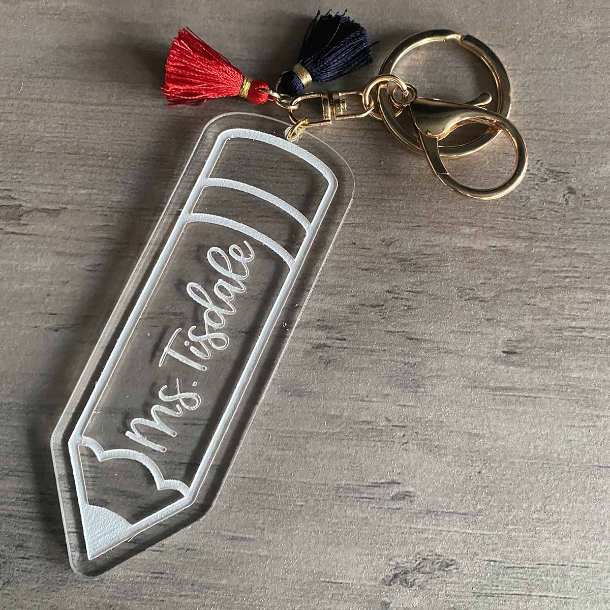daily monogram - pencil keychain