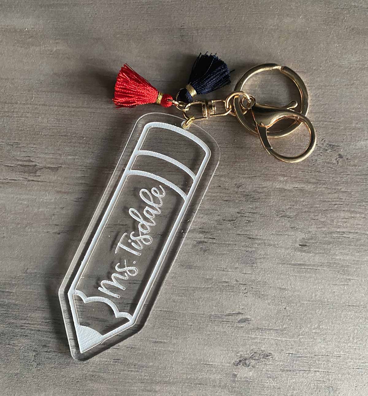 daily monogram - pencil keychain
