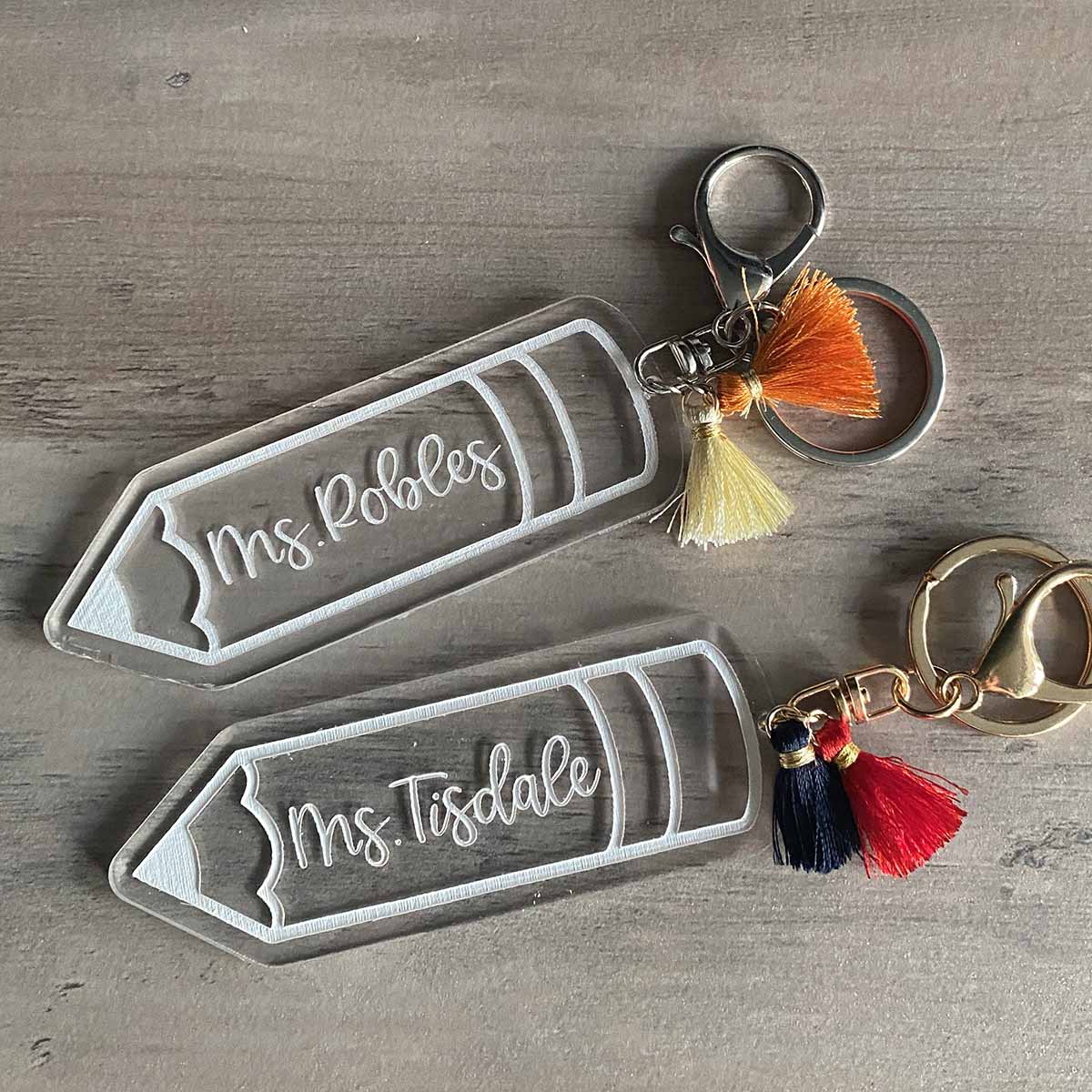 daily monogram - pencil keychain