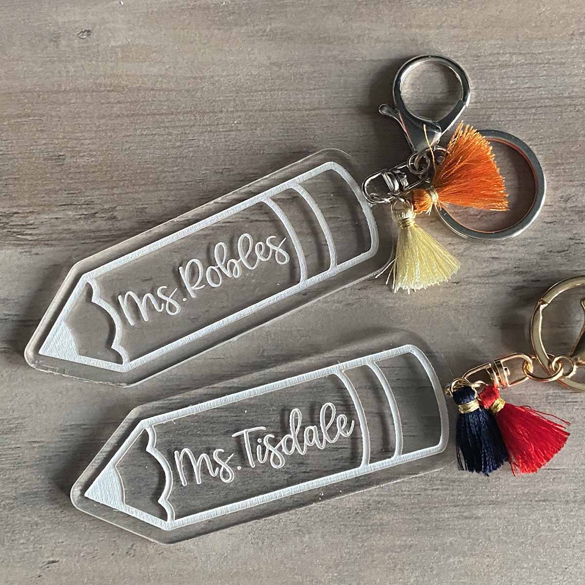 daily monogram - pencil keychain