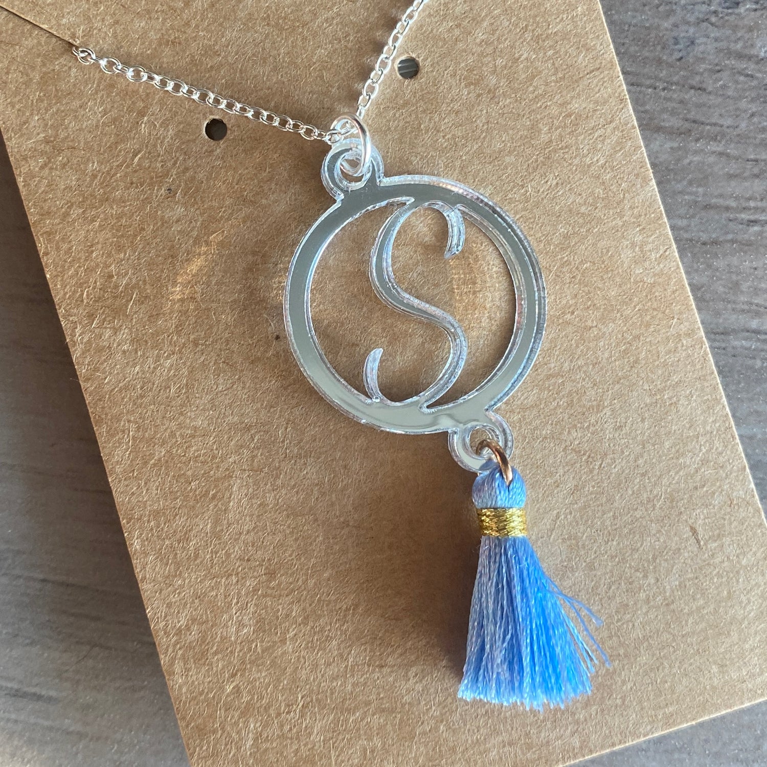 Tassel Initial Pendant Necklace