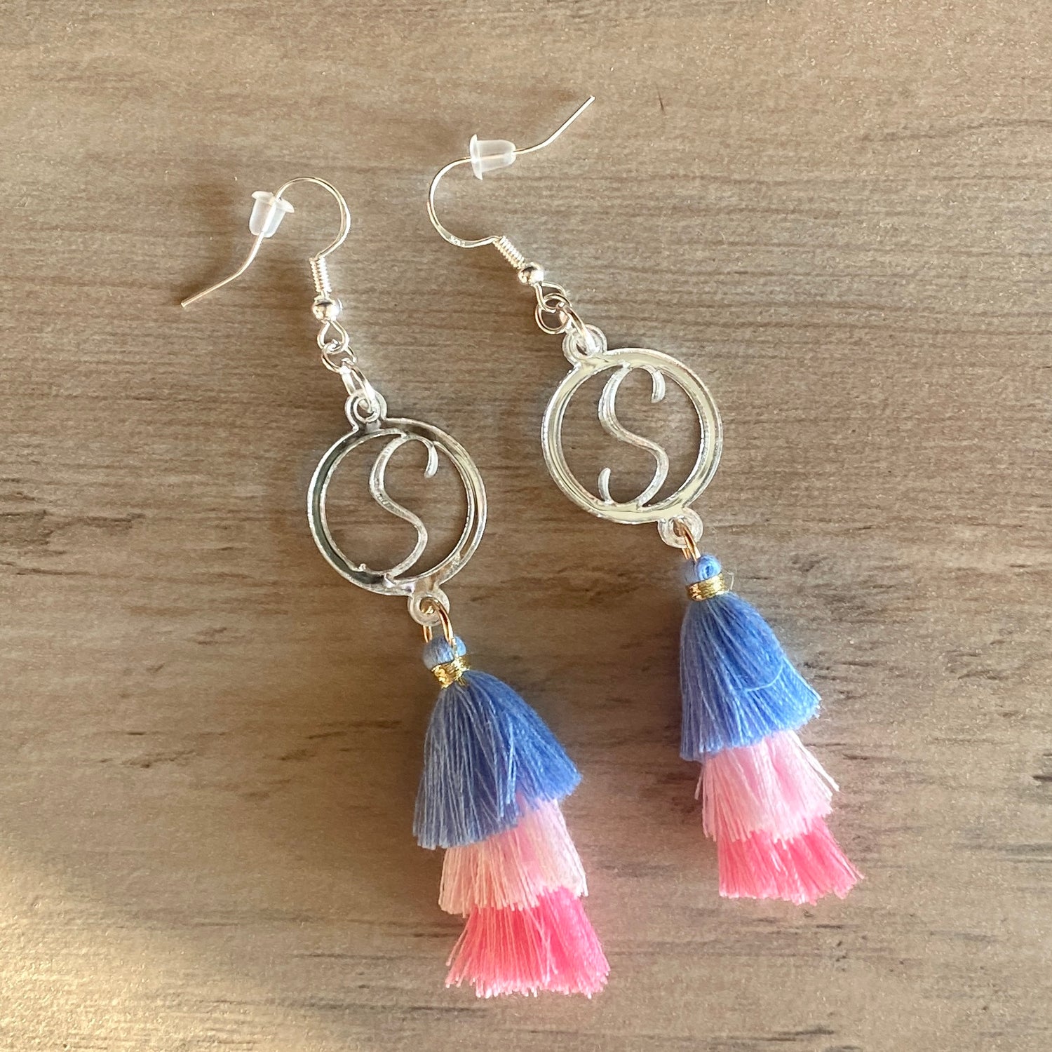 Tassel Initial Earrings