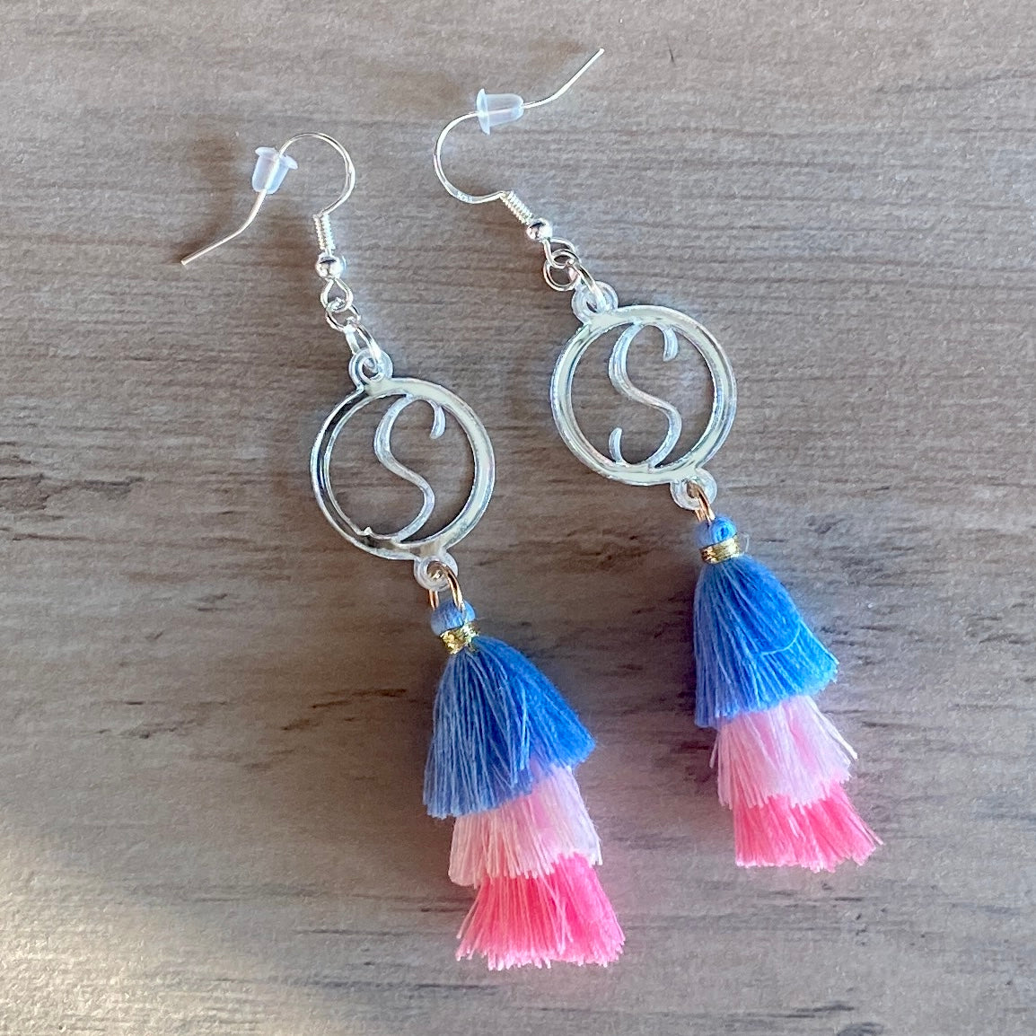 Tassel Initial Earrings