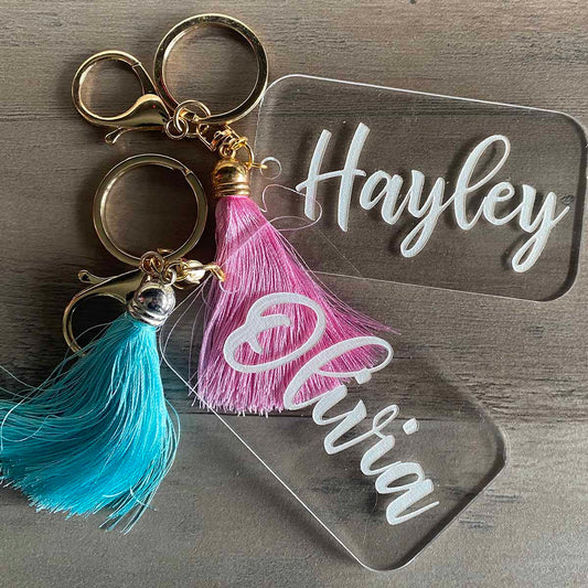 daily monogram - name keychain