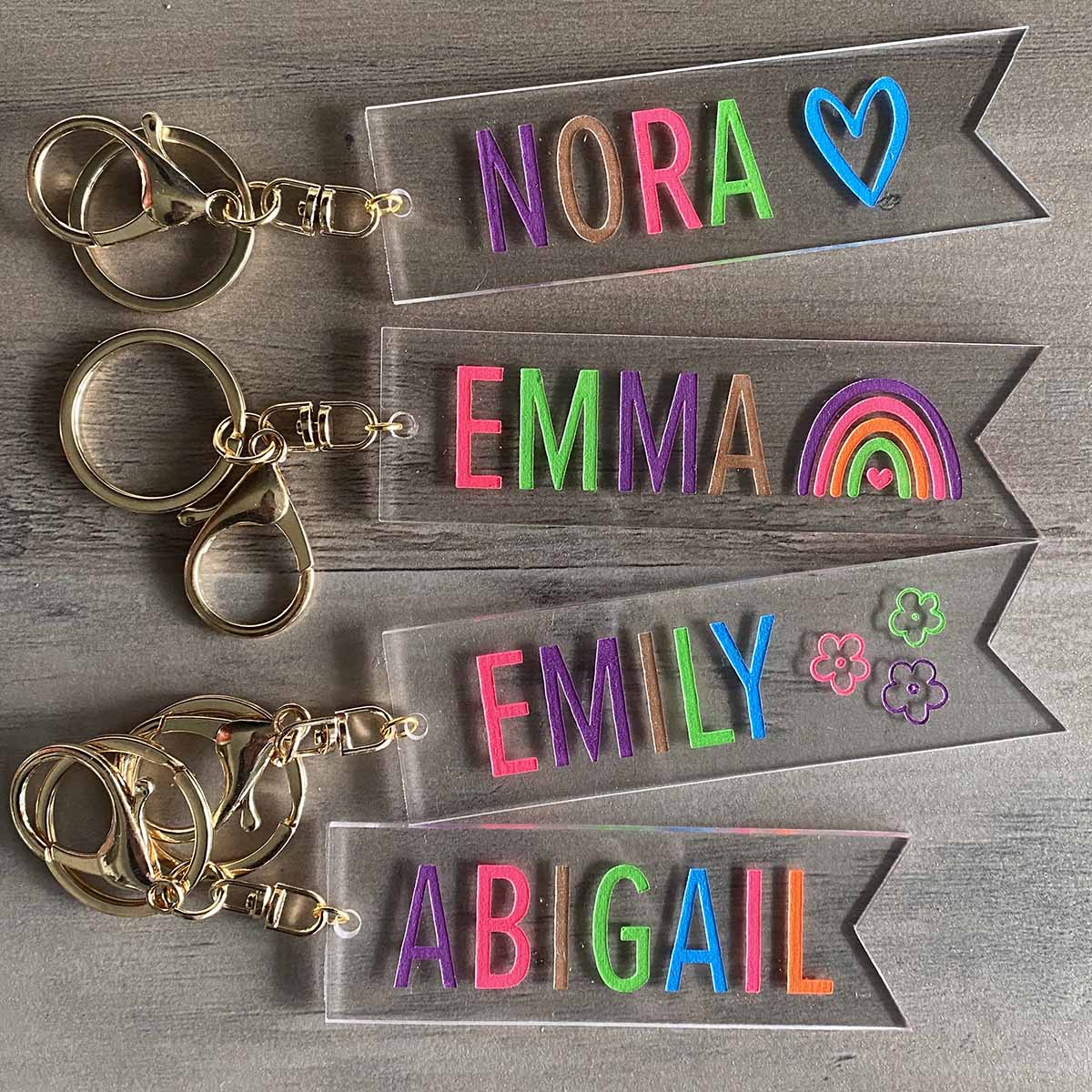 daily monogram - name keychain