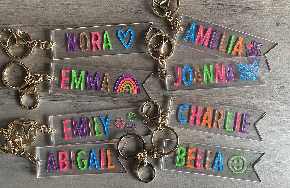 daily monogram - name keychain
