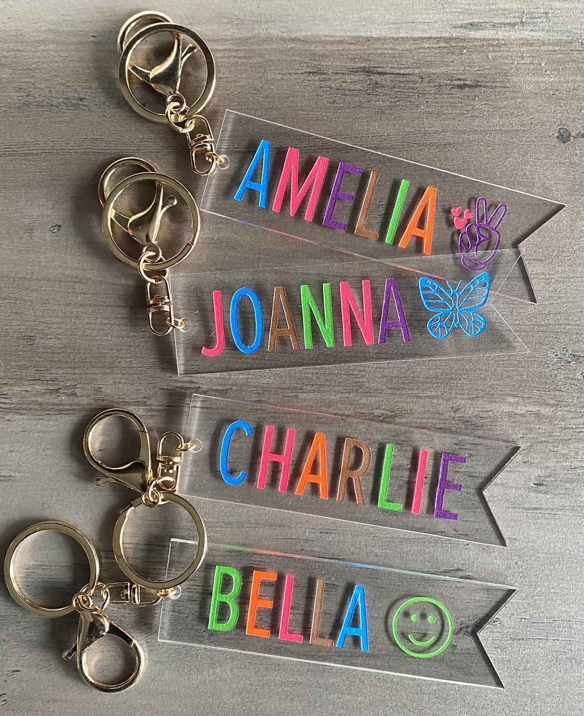 daily monogram - name keychain