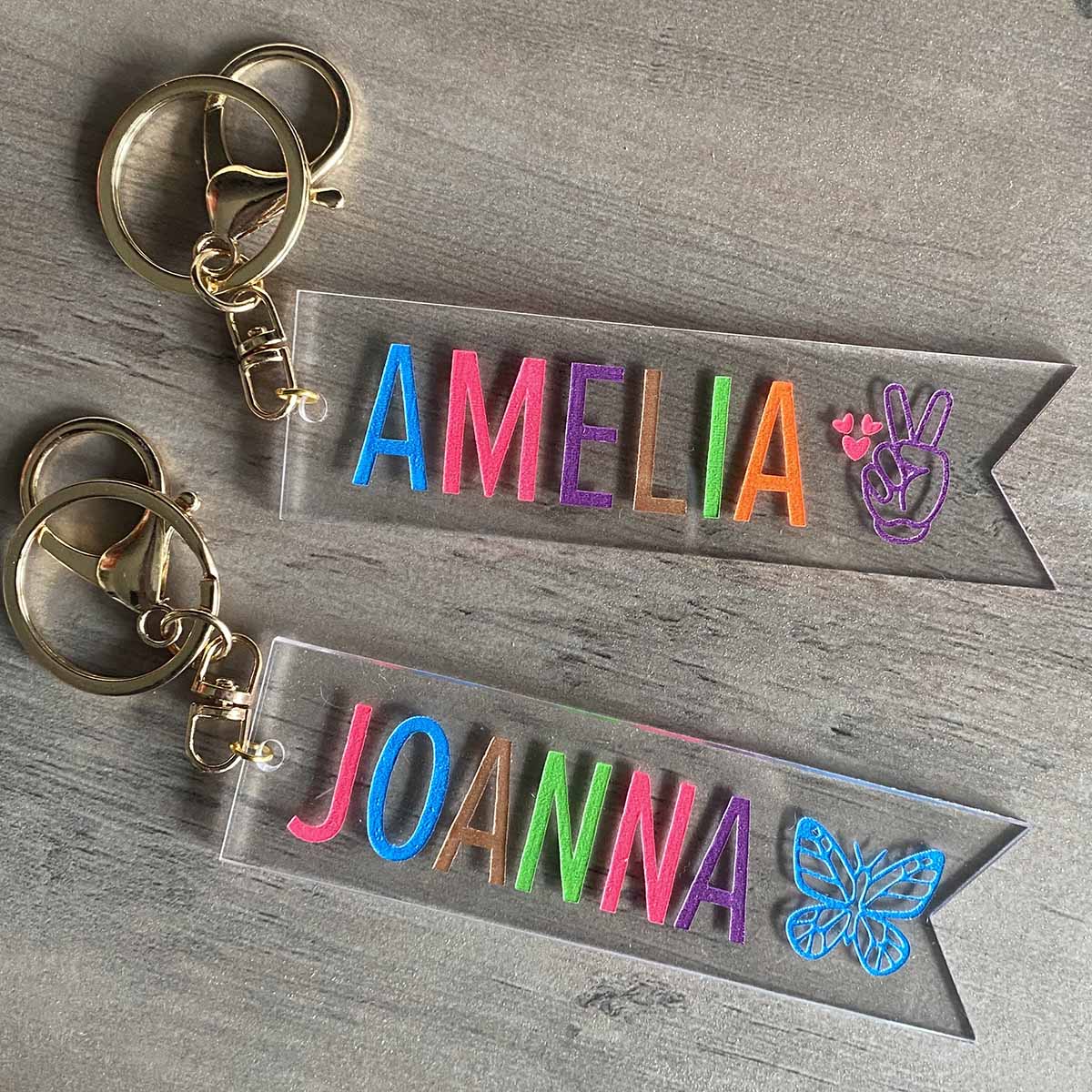 daily monogram - name keychain