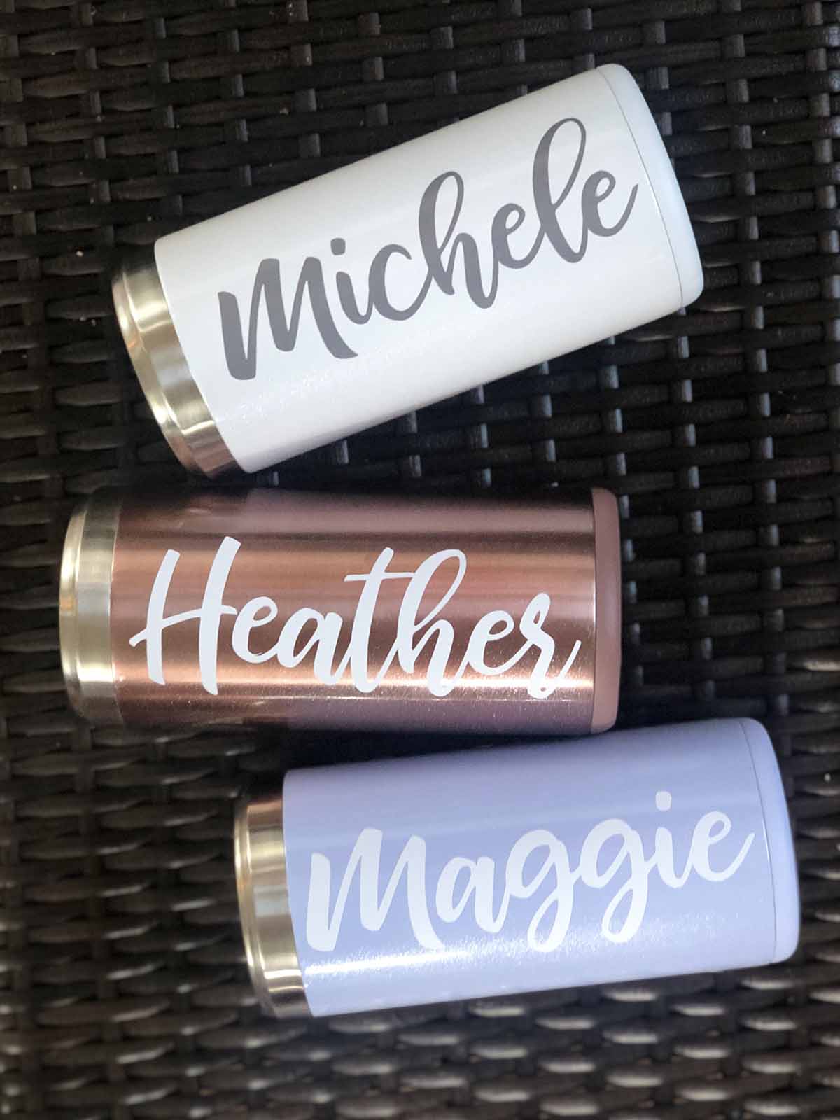 Personalized Monogram Stainless Slim Can Cooler