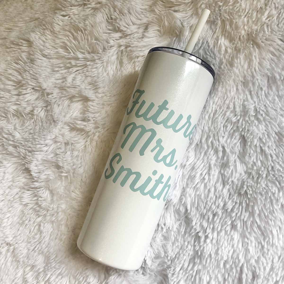 Future Mrs Stainless Tumbler - Glitter White