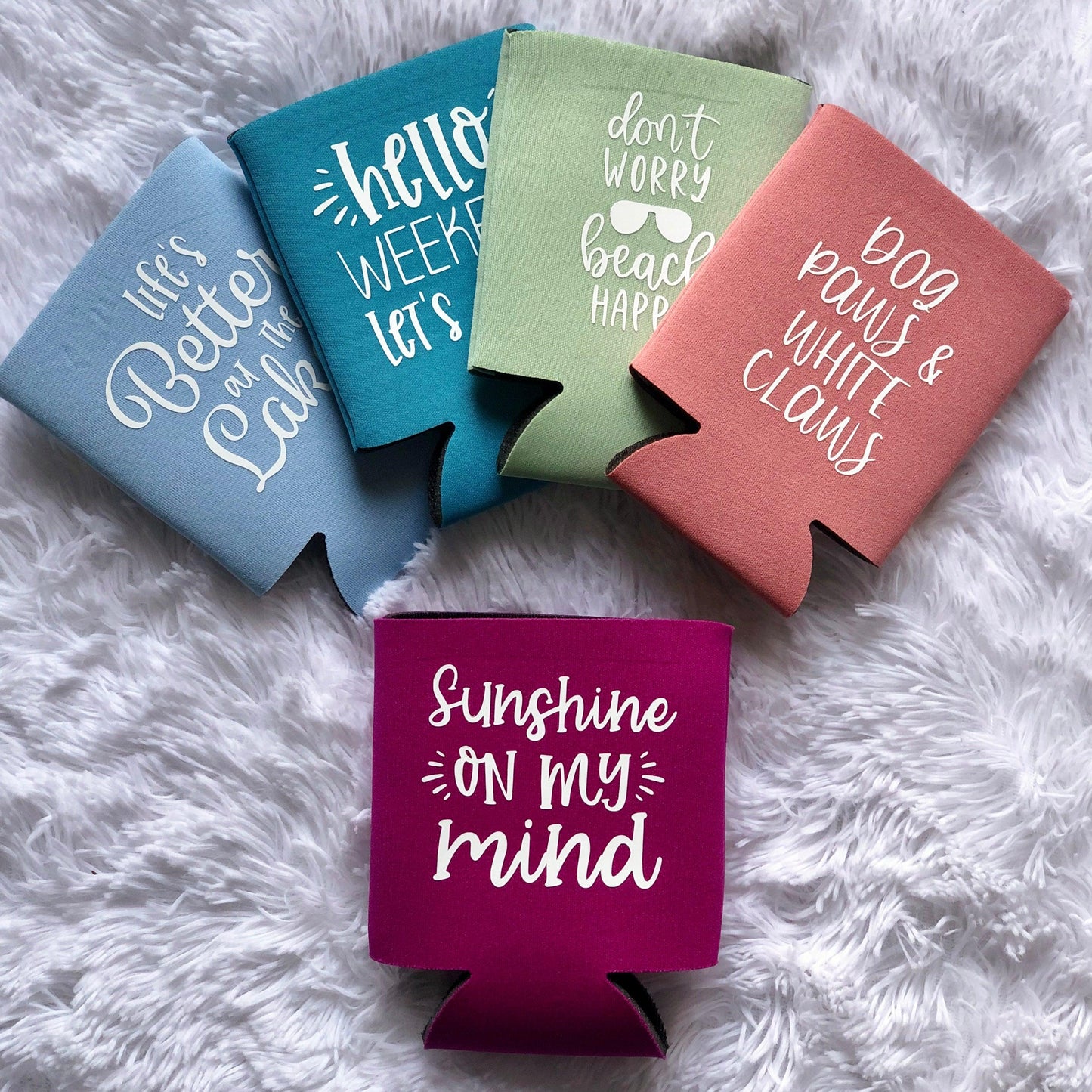 Sunshine On My Mind Can Coolers - Daily Monogram