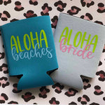 Aloha Beaches, Aloha Bride Can Coolers