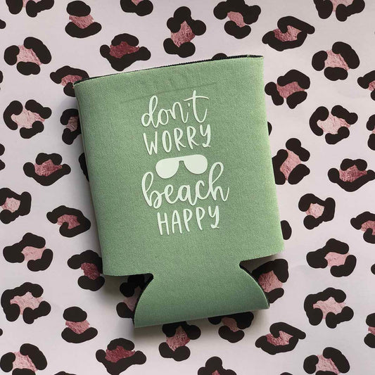 Don't Worry, Beach Happy Can Coolers