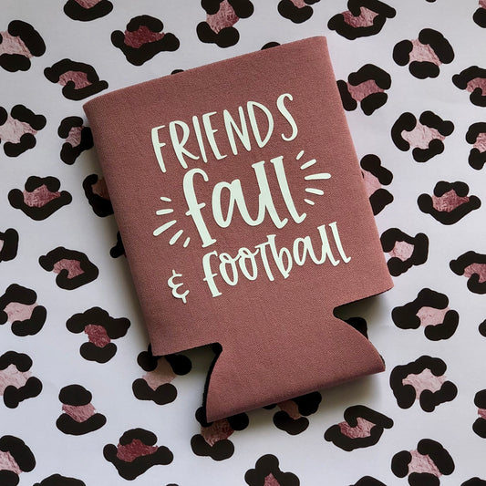 Friends, Fall & Football Can Coolers - Daily Monogram