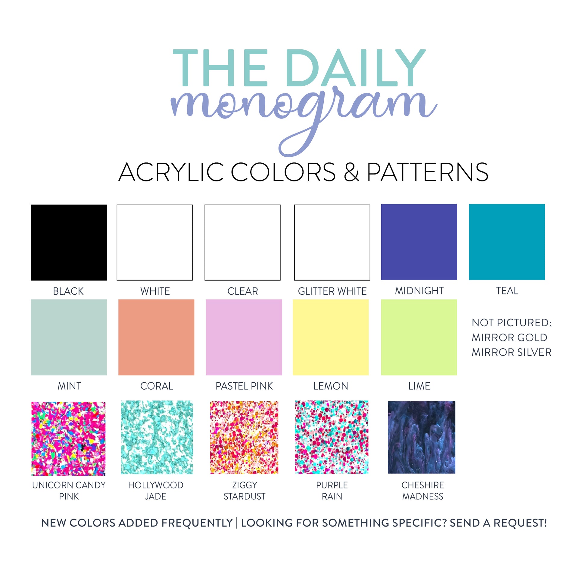 Rectangular Acrylic Earrings - Multiple Colors - Daily Monogram
